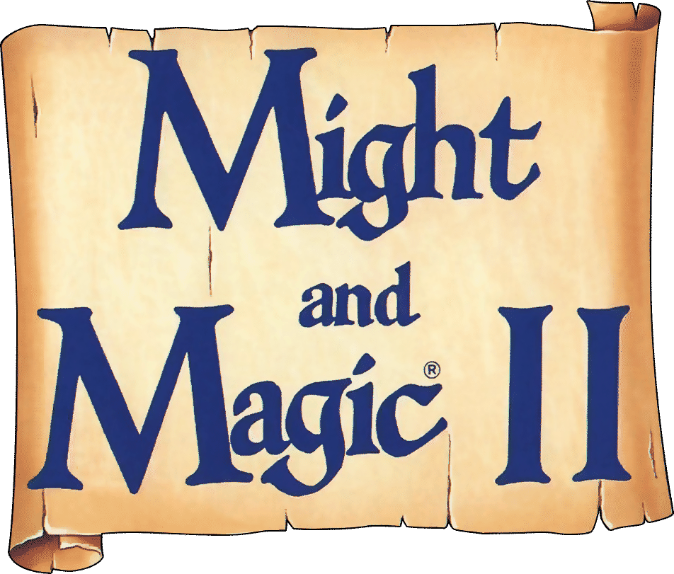 Might and Magic II logo for Commodore 64